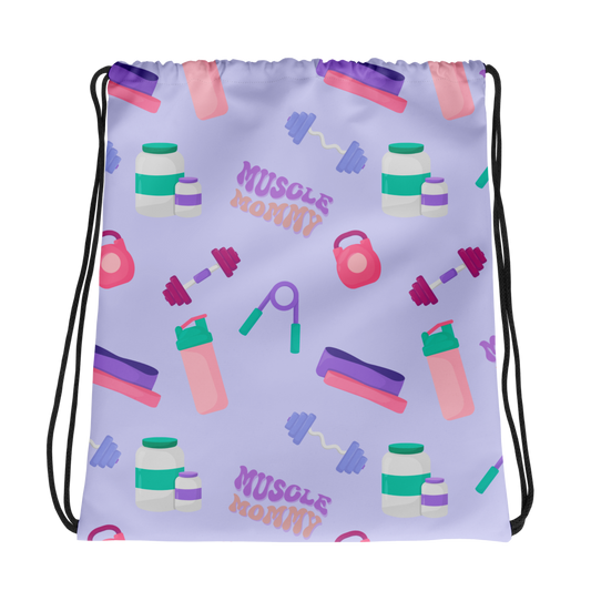 Muscle Mommy Pastel Drawstring bag